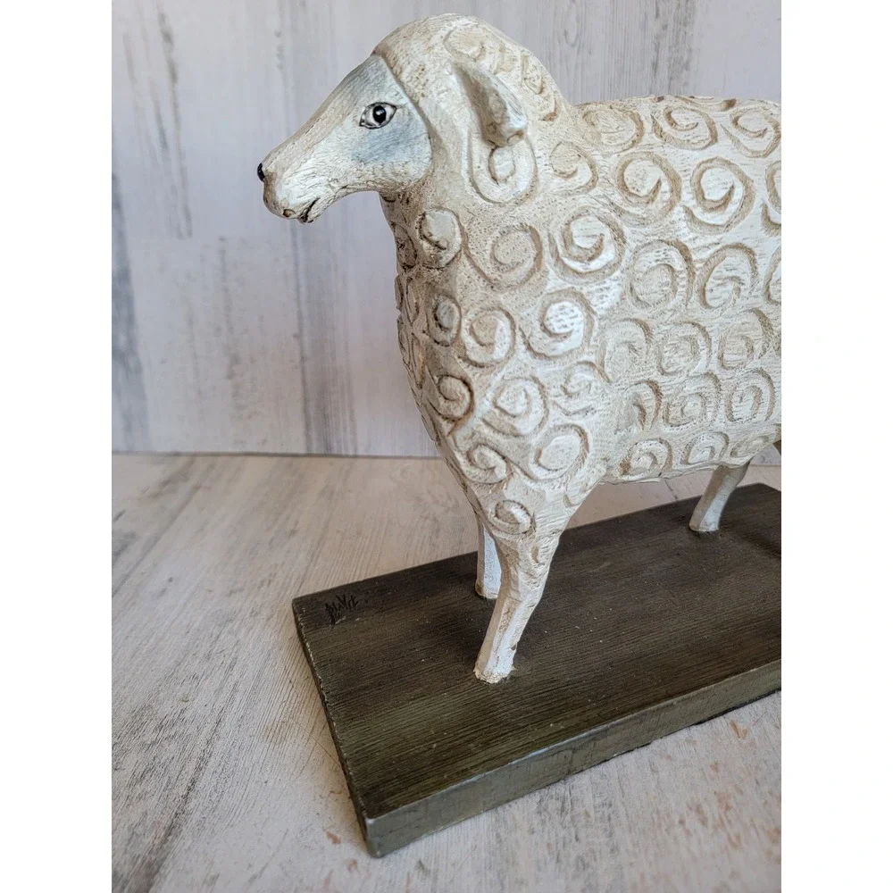 David Harden primitive sheep figure unique vintage home decor tabletop Farm